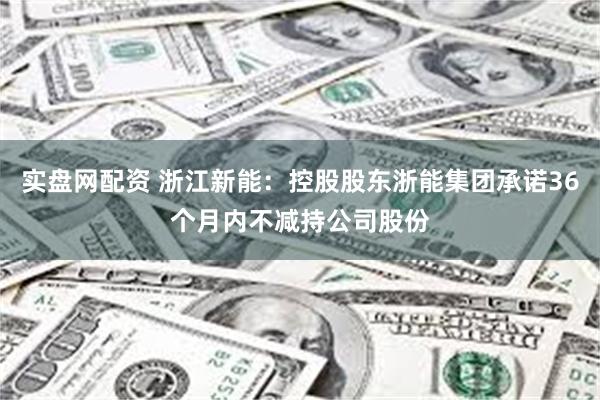 实盘网配资 浙江新能：控股股东浙能集团承诺36个月内不减持公司股份