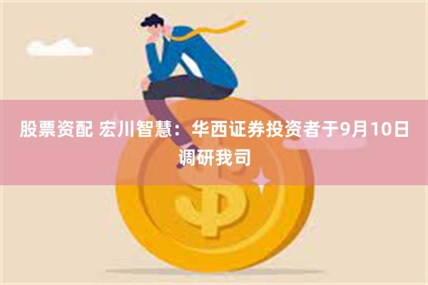 股票资配 宏川智慧：华西证券投资者于9月10日调研我司